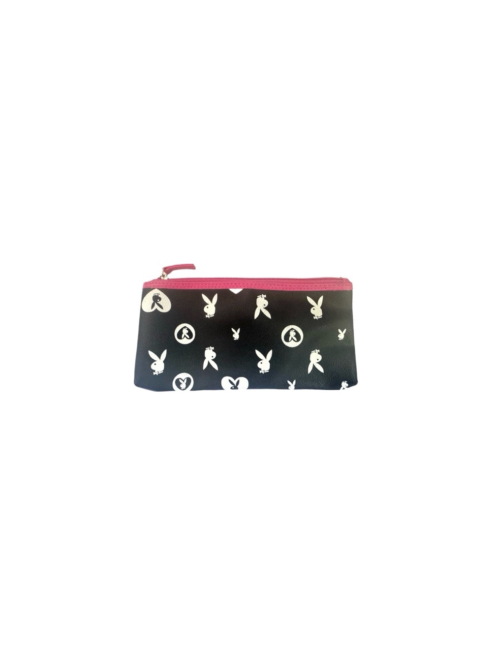 Vintage Black & White Playboy Bunny Monogram Makeup Bag